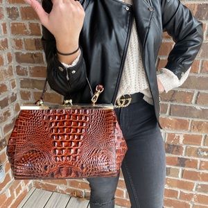 NWT BRAHMIN PECAN JULIETTE SATCHEL PECAN MELBOURNE